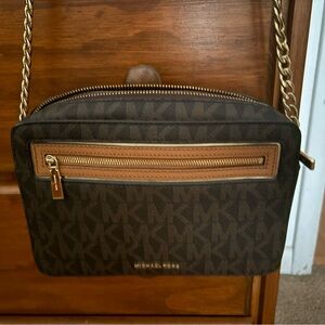Michael Kors Dark Brown Monogram Crossbody